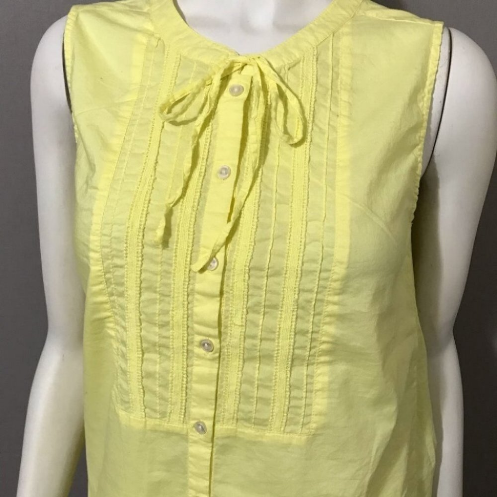 SOLDāāāGap Yellow Sleeveless Cotton Top Sz-XS - Picture 3 of 11